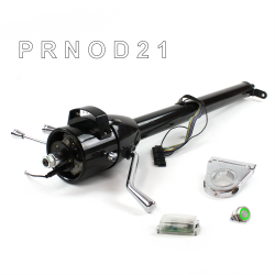 Tilt Column Black - Column Shift O/D 3.5" Drop Push Button GN  - Part Number: HEXCB1XBO035XPGN0