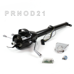 Tilt Column Black - Column Shift O/D 3.5" Drop Push Button BL  - Part Number: HEXCB1XBO035XPBL0