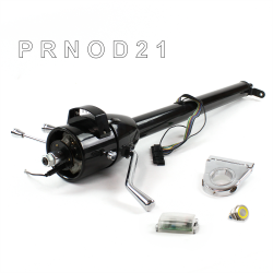 Tilt Column Black - Column Shift O/D 3.5" Drop Push Button YL  - Part Number: HEXCB1XBO035XPYL0