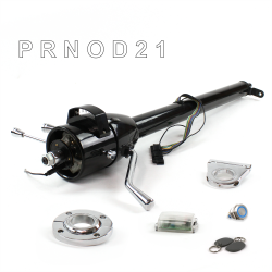 Tilt Column Black - Column Shift O/D FLR MNT 2.5" Drop Push Button BL w/ RFID - Part Number: HEXCB1XBO125XPBL1