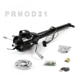 Tilt Column Black - Column Shift O/D FLR MNT 2.5" Drop Push Button YL w/ RFID - Part Number: HEXCB1XBO125XPYL1