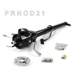 Tilt Column Black - Column Shift O/D FLR MNT 2.5" Drop Push Button YL  - Part Number: HEXCB1XBO125XPYL0