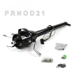 Tilt Column Black - Column Shift O/D 2.5" Drop Push Button GN w/ RFID - Part Number: HEXCB1XBO025XPGN1