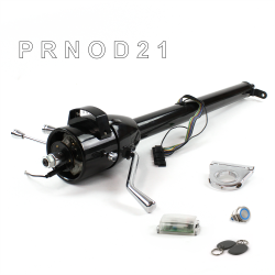 Tilt Column Black - Column Shift O/D 2.5" Drop Push Button BL w/ RFID - Part Number: HEXCB1XBO025XPBL1