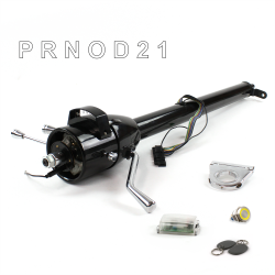 Tilt Column Black - Column Shift O/D 2.5" Drop Push Button YL w/ RFID - Part Number: HEXCB1XBO025XPYL1