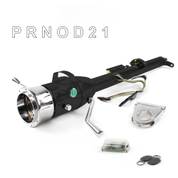 Keyed Tilt Column Black - Column Shift O/D 3.5" Drop 9 Hole Push Button GN w/ RFID - Part Number: HEXCB1KBO0359PGN1