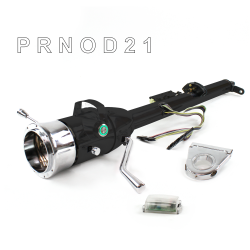 Keyed Tilt Column Black - Column Shift O/D 3.5" Drop 9 Hole Push Button GN  - Part Number: HEXCB1KBO0359PGN0