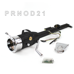 Keyed Tilt Column Black - Column Shift O/D 3.5" Drop 9 Hole Push Button OR  - Part Number: HEXCB1KBO0359POR0