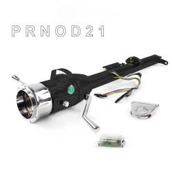 Keyed Tilt Column Black - Column Shift O/D 2.5" Drop 9 Hole Push Button GN  - Part Number: HEXCB1KBO0259PGN0