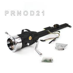 Keyed Tilt Column Black - Column Shift O/D 2.5" Drop 9 Hole Push Button OR  - Part Number: HEXCB1KBO0259POR0