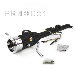 Keyed Tilt Column Black - Column Shift O/D 2.5" Drop 9 Hole Push Button YL  - Part Number: HEXCB1KBO0259PYL0