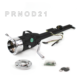 Keyed Tilt Column Black - Column Shift O/D FLR MNT 9 Hole Push Button GN w/ RFID - Part Number: HEXCB1KBO1X9PGN1