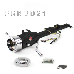 Keyed Tilt Column Black - Column Shift O/D FLR MNT 9 Hole Push Button RD w/ RFID - Part Number: HEXCB1KBO1X9PRD1