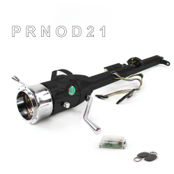 Keyed Tilt Column Black - Column Shift O/D 9 Hole Push Button GN w/ RFID - Part Number: HEXCB1KBO0X9PGN1