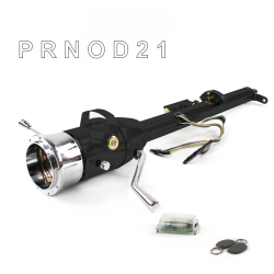 Keyed Tilt Column Black - Column Shift O/D 9 Hole Push Button YL w/ RFID - Part Number: HEXCB1KBO0X9PYL1