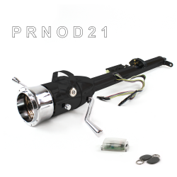 Keyed Tilt Column Black - Column Shift O/D 9 Hole Push Button w/ RFID - Part Number: HEXCB1KBO0X9PXX1