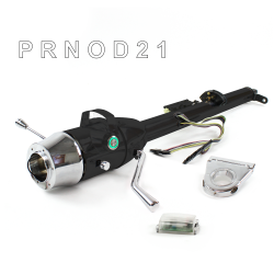 Keyed Tilt Column Black - Column Shift O/D 3.5" Drop 6 Hole Push Button GN  - Part Number: HEXCB1KBO0356PGN0