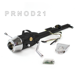 Keyed Tilt Column Black - Column Shift O/D 3.5" Drop 6 Hole Push Button OR  - Part Number: HEXCB1KBO0356POR0