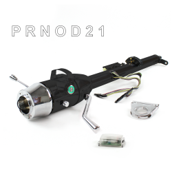 Keyed Tilt Column Black - Column Shift O/D 2.5" Drop 6 Hole Push Button GN  - Part Number: HEXCB1KBO0256PGN0