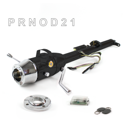 Keyed Tilt Column Black - Column Shift O/D FLR MNT 6 Hole Push Button OR w/ RFID - Part Number: HEXCB1KBO1X6POR1