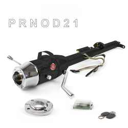 Keyed Tilt Column Black - Column Shift O/D FLR MNT 6 Hole Push Button RD w/ RFID - Part Number: HEXCB1KBO1X6PRD1