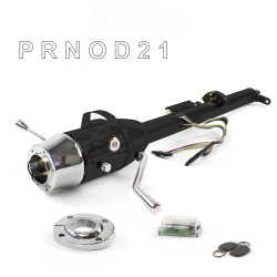 Keyed Tilt Column Black - Column Shift O/D FLR MNT 6 Hole Push Button w/ RFID - Part Number: HEXCB1KBO1X6PXX1