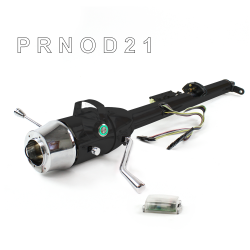 Keyed Tilt Column Black - Column Shift O/D 6 Hole Push Button GN  - Part Number: HEXCB1KBO0X6PGN0