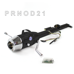 Keyed Tilt Column Black - Column Shift O/D 6 Hole Push Button BL  - Part Number: HEXCB1KBO0X6PBL0