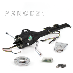 Keyed Tilt Column Black - Column Shift O/D FLR MNT 3.5" Drop Push Button GN w/ RFID - Part Number: HEXCB1KBO135XPGN1