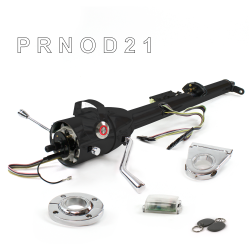 Keyed Tilt Column Black - Column Shift O/D FLR MNT 3.5" Drop Push Button RD w/ RFID - Part Number: HEXCB1KBO135XPRD1