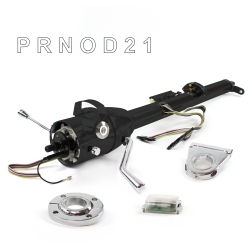 Keyed Tilt Column Black - Column Shift O/D FLR MNT 3.5" Drop Push Button WH  - Part Number: HEXCB1KBO135XPWH0