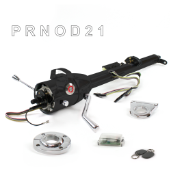 Keyed Tilt Column Black - Column Shift O/D FLR MNT 2.5" Drop Push Button RD w/ RFID - Part Number: HEXCB1KBO125XPRD1