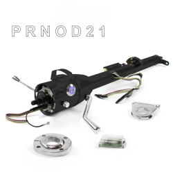 Keyed Tilt Column Black - Column Shift O/D FLR MNT 2.5" Drop Push Button BL  - Part Number: HEXCB1KBO125XPBL0