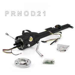 Keyed Tilt Column Black - Column Shift O/D FLR MNT 2.5" Drop Push Button YL  - Part Number: HEXCB1KBO125XPYL0