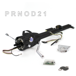 Keyed Tilt Column Black - Column Shift O/D 2.5" Drop Push Button BL w/ RFID - Part Number: HEXCB1KBO025XPBL1