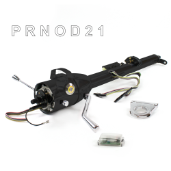 Keyed Tilt Column Black - Column Shift O/D 2.5" Drop Push Button YL  - Part Number: HEXCB1KBO025XPYL0