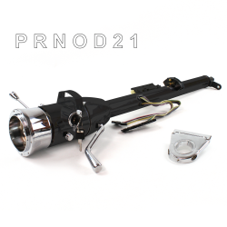 Keyed Tilt Column Black - Column Shift O/D 3.5" Drop 9 Hole  - Part Number: HEXCB1KBO0359X0