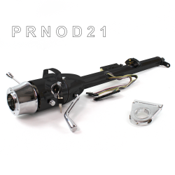 Keyed Tilt Column Black - Column Shift O/D 3.5" Drop 6 Hole  - Part Number: HEXCB1KBO0356X0