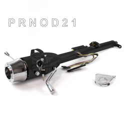 Keyed Tilt Column Black - Column Shift O/D 2.5" Drop 6 Hole  - Part Number: HEXCB1KBO0256X0