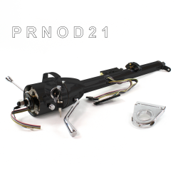 Keyed Tilt Column Black - Column Shift O/D 3.5" Drop  - Part Number: HEXCB1KBO035XX0