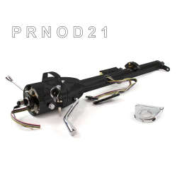 Keyed Tilt Column Black - Column Shift O/D 2.5" Drop  - Part Number: HEXCB1KBO025XX0