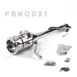 Tilt Column Chrome - Column Shift O/D 3.5" Drop 9 Hole Push Button OR w/ RFID - Part Number: HEXCC1XCO0359POR1