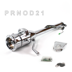 Tilt Column Chrome - Column Shift O/D 3.5" Drop 9 Hole Push Button w/ RFID - Part Number: HEXCC1XCO0359PXX1