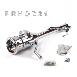 Tilt Column Chrome - Column Shift O/D 3.5" Drop 9 Hole Push Button BL  - Part Number: HEXCC1XCO0359PBL0