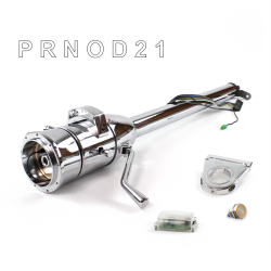 Tilt Column Chrome - Column Shift O/D 3.5" Drop 9 Hole Push Button OR  - Part Number: HEXCC1XCO0359POR0