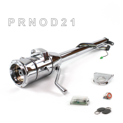 Tilt Column Chrome - Column Shift O/D 2.5" Drop 9 Hole Push Button RD w/ RFID - Part Number: HEXCC1XCO0259PRD1