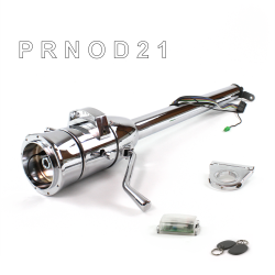 Tilt Column Chrome - Column Shift O/D 2.5" Drop 9 Hole Push Button w/ RFID - Part Number: HEXCC1XCO0259PXX1