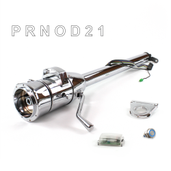 Tilt Column Chrome - Column Shift O/D 2.5" Drop 9 Hole Push Button BL  - Part Number: HEXCC1XCO0259PBL0