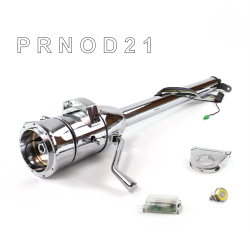 Tilt Column Chrome - Column Shift O/D 2.5" Drop 9 Hole Push Button YL  - Part Number: HEXCC1XCO0259PYL0