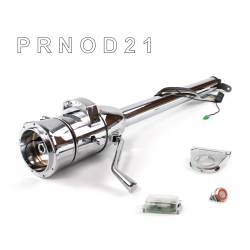 Tilt Column Chrome - Column Shift O/D 2.5" Drop 9 Hole Push Button RD  - Part Number: HEXCC1XCO0259PRD0